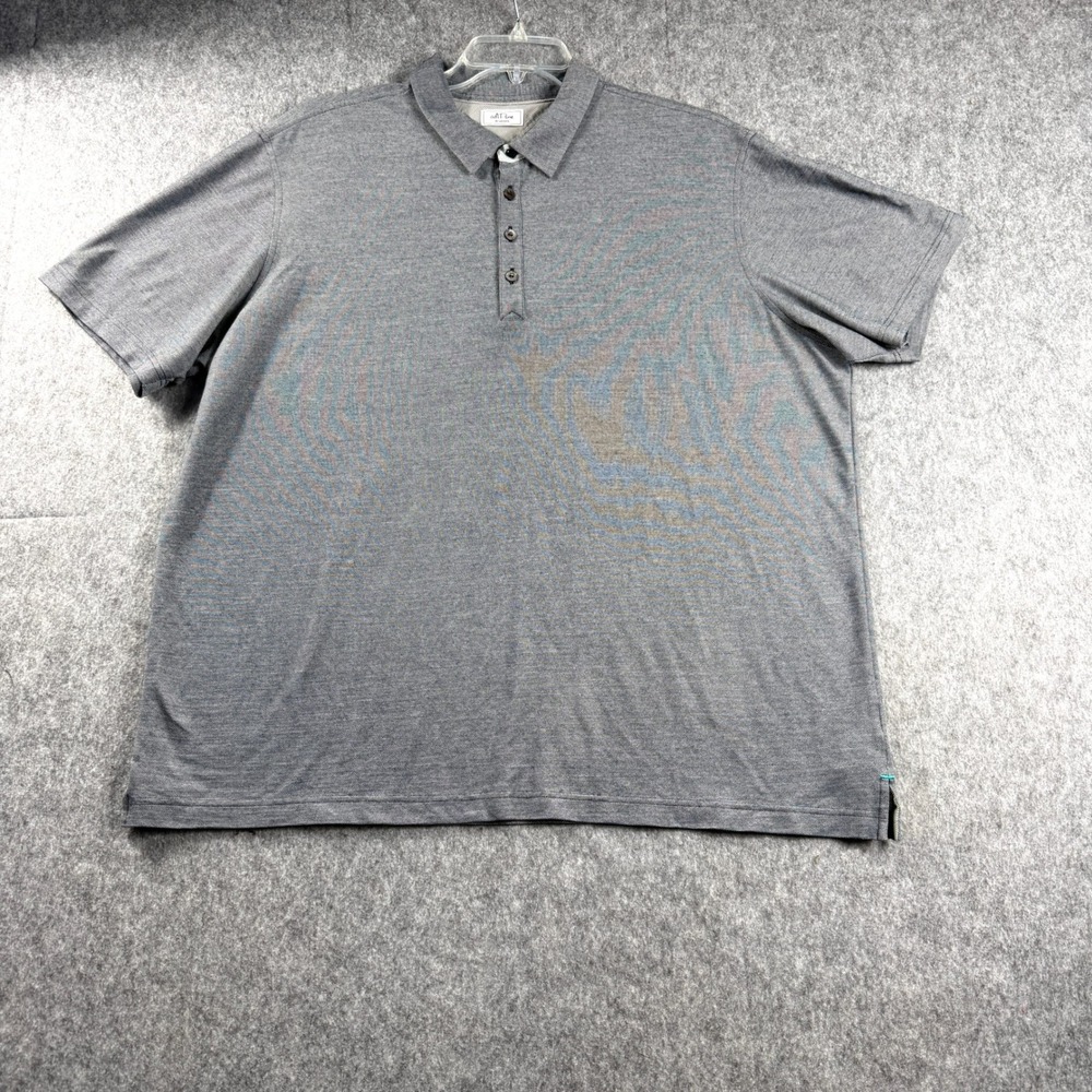 ADIDAS ADI PURE‎ Mens Polo Shirt XL Short Sleeve Grey Micro Stripe Performance